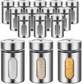 12 db Tartály üveg tároló 80ml konyhai fűszertároló