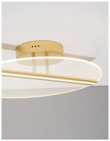 Nova Luce JERTUNA mennyezeti lámpa, arany, 3000K melegfehér, beépített LED, 30W, 1869 lm, 9545330