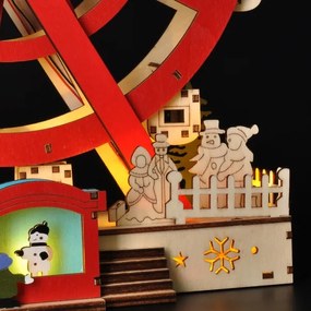 Solight 1v277 - LED karácsonyi dekoráció LED/2xAA/meleg fehér körhinta