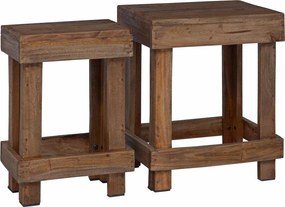 vidaXL Növényállvány 2 pcs Barna 70 x 11 x 27 cm Mahagóni fa
