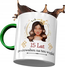 Zöld Bögre Születésnapra 15 15. 15. Ajándék Nyomtatott Fotóval