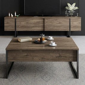Luxe Walnut and Black konferenciaasztal