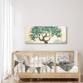 Kép – Elegáns mozaik fával (120x50 cm)