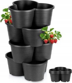 Kerti kaspó lépcsőzetes emeletes moduláris függőleges zöldség virágtartó