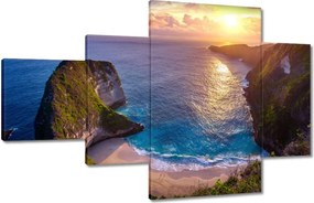 Vászonkép 130x80 Naplemente a tengerparton