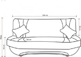 ANDROMEDA - kinyitható kanapé