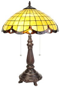 Tiffany asztali lámpa Sárga