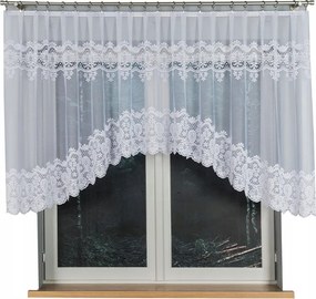 Daria Jacquard kész függöny 350x120cm, fehér szín