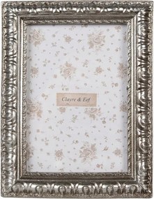 Ezüst színű, régi képkeret formájú képkeret a képekhez