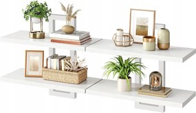 Polc forgácslap Hoobro 38 x 13,5 cm fehér