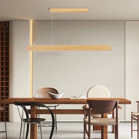 Brilagi - Dimmelhető LED kábeles csillár SLIMLINE LED/40W/230V 3000-6000K tölgy dekor + távirányító