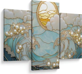 Kép - 3D gyöngyök az óceánban (90x60 cm)