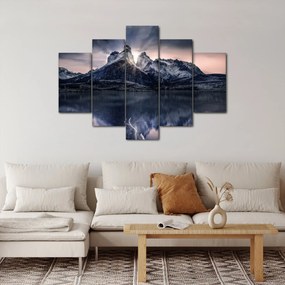 Tó és hegy képe (150x105 cm)