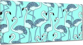 Vászonkép 115x55 Flamini Flamingo Türkiz