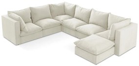 Bézs sarokkanapé (bal oldali-U alakú) Manao – Makamii