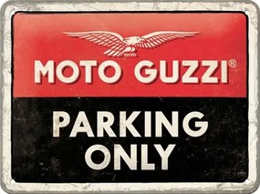 Fém tábla Moto Guzzi Paking Only, (20 x 15 cm)