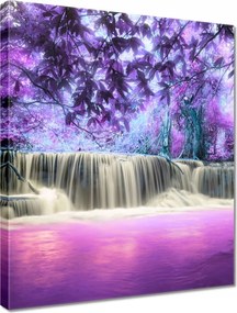 Vászonkép 40x50 Lila vízesés