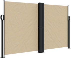 vidaXL bézs behúzható oldalsó napellenző 140 x 600 cm