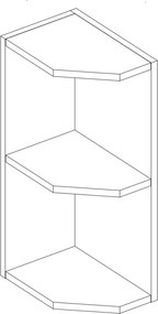 Konyhai Polcelem, Sarokelem Sötét Sonoma Színben. LIVIA LV-08/G 20 N