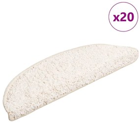 20 db fehér lépcsőszőnyeg 56x17x3 cm