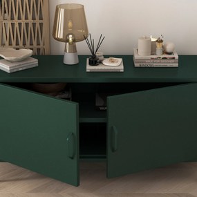 TV-szekrény lábakon ROSA, 1150 x 595 x 400 mm, Modern: palack zöld szín