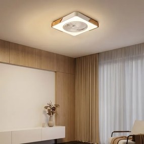 Brilagi-LED Dimmelhető ventilátoros lámpa LED/30W/230V 3000-6500K fehér/tölgy + távirányító