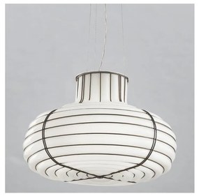 SIRU - Csillár zsinóron CHAPEAU 2xE14/40W/230V króm/fehér Velencei üveg