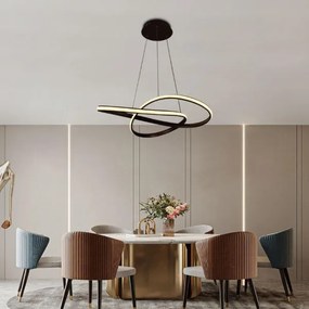 Brilagi - LED Dimmelhető csillár zsinóron COSMOWAVE LED/70W/230V 3000-6500K barna + távirányító