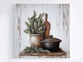 Vászonkép Canvas Konyha Főzés Étel Gyógynövények Fűszerek 40x40