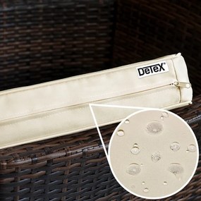 Casaria® Kerti rattan szett Berlin 1+8 - barna/fa