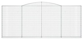 4 db íves horganyzott vas gabion kosár 400x30x160/180 cm