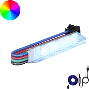 vidaXL LED szalag 12 pcs Fekete és Fehér 1745 mm Réz és műanyag
