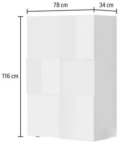 SERIAN fehér komód