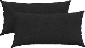 vidaXL Kanapé párnák 2 pcs Fekete 80 x 40 cm szövet