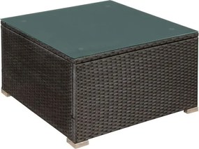 Juskys Nassau kerti rattan bútor szett - sötétszürke
