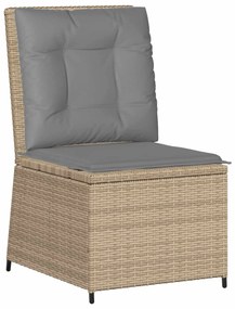 vidaXL Kerti kanapé párnával Barna és szürke polirattan