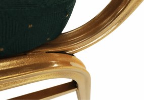Rákásolható szék, zöld/arany festés, ZINA 3 NEW