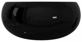 Kerek fekete kerámia mosdókagyló 40 x 15 cm