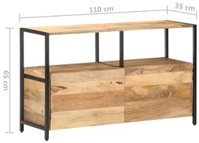 tömör mangófa tálalószekrény 110 x 35 x 65 cm