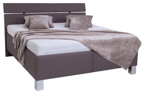 Kárpitozott ágy tárolóhellyel, matrac nélkül ALIS 160x200 cm barna 8590828933144