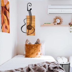 Gitar fém fali dekoráció, 39×93 cm
