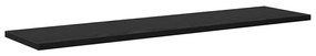 Polcos könyvespolc 4 pcs Fekete 80 x 20 x 1.5 cm Faanyag