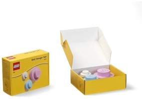 Fali akasztó, 3 db, többféle változat - LEGO szín: fehér, világoskék, rózsaszín