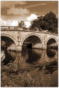 Poszterek 80x120 Híd a szépia folyón