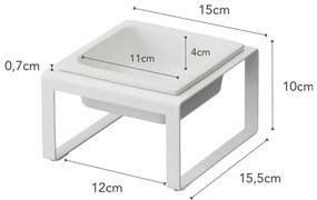 Kerámia kisállat tál állvánnyal Tower - YAMAZAKI