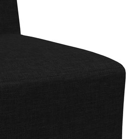 fekete szövet kanapéfotel 55 cm