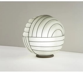 SIRU - Asztali lámpa CARTESIO 1xE27/60W/230V barna/fehér Velencei üveg