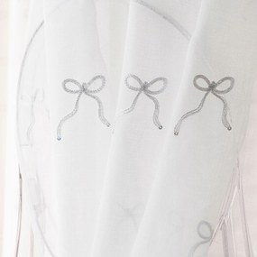 Szalagra kész függöny ólommal Masni 140x250 ezüst masni