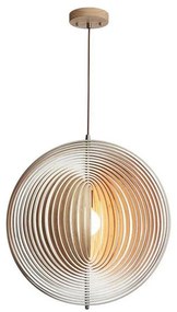 Fa függőlámpa kábelen 1xE27/60W/230V Ø 50 cm tömörfa/furnér/kaucsukfa