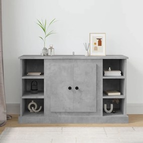 betonszürke szerelt fa tálalószekrény 100x35,5x60 cm